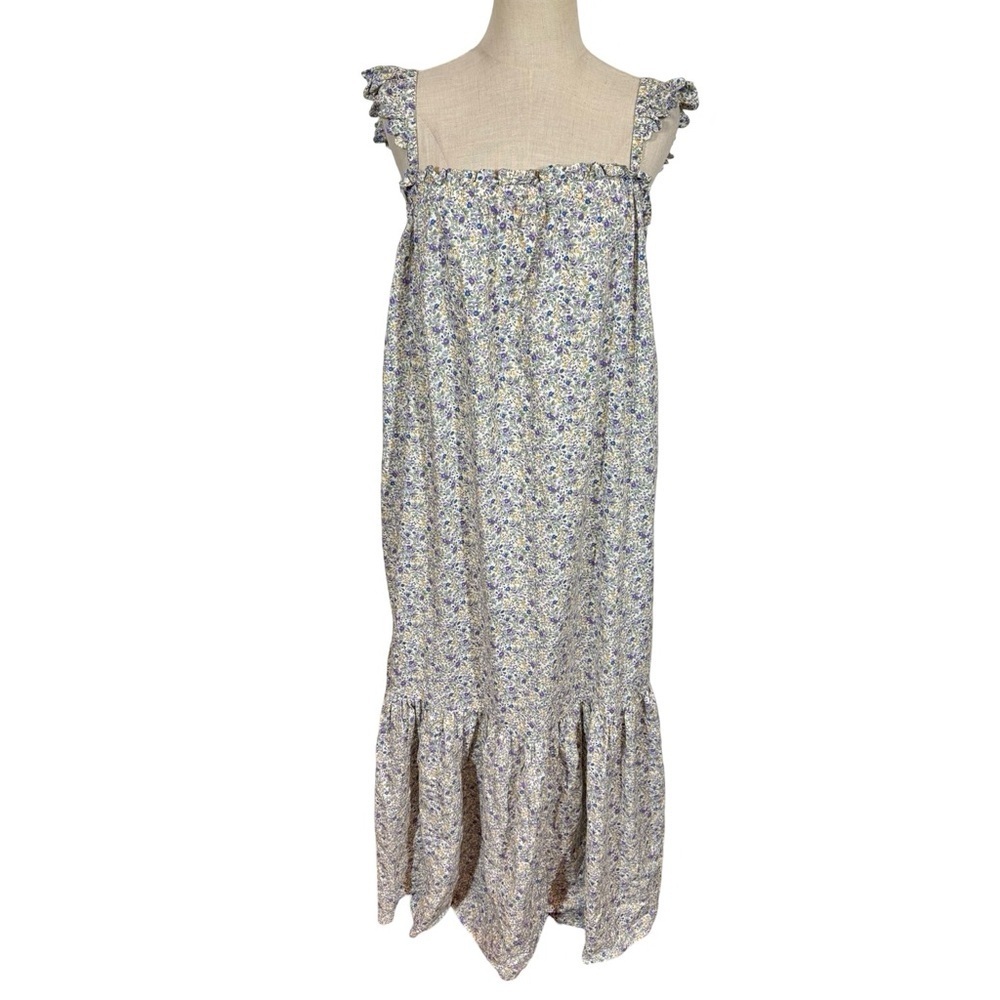 E T C Tiered Ruffle Flutter Scalloped Maxi Dress … - image 2